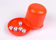 Plastic Dice Shaking Cup Dice Cup Set for Bar Party Shake Cup (Red)