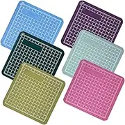 jojofuny 6Pcs Mini Cutting Mats for Crafts Lightweight Self Healing Engraving Board Table Protection for Sewing Cutting and Carving Projects Mix