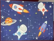 SPACE THEMED WALL HANGING FABRIC BACKDROP