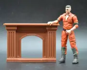 FIREPLACE 3.75 SCALE CUSTOM DIORAMA PART GI JOE STAR WARS INDIANA JONES FIGURE