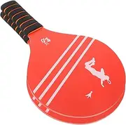 CORHAD 2Pcs Short Handle Badminton Paddles for Beginners Thickened Wooden Rackets for Adults for Beach Ball Games and Outdoor Fun Lightweight Durable Design