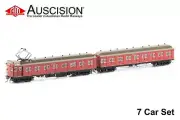 Auscision (VPS-23) Victorian Tait Suburban Passenger Train 7 Car Set - HO Scale