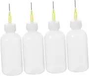 GLEAVI 4pcs Needle Tips Glue Squeeze Bottle Precision Tips Applicator Bottles Liquid Glue Applicator Bottle Paint Squeeze Bottle for DIY Paper Quilling Craft Glue