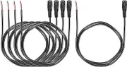 uxcell 5pcs DC Power Pigtails Cable, 3.5mm x 1.35mm Female Barrel Plug Connector to Bare Wire Open End 100cm for PC Laptop Toys Cellphone Electronic Devices