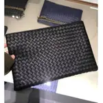 二手 BOTTEGA VENETA BV 黑色 編織 手拿包 30公分 355261男女