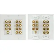 PRO2 PRO1144A 7.1 Home Theatre Wall Plate 14 Terminals + 1 RCA Decora Trim Plate 7.1 HOME THEATRE