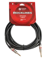 Carson Cable Co Carson Rocklines 20 FT Speaker Cable with Straight Jacks, Diecast 7mm
