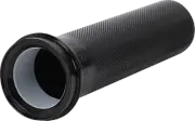 THRASHIN SUPPLY CO. Throttle Tube - Knurled - 1" - TBW - Black TSC-2704-1