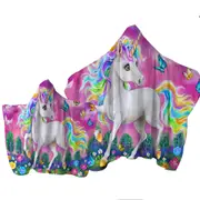 Fairytale Magical Unicorn and Butterflies Towel with Hood