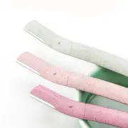 Bulk 166x Eyebrow Razor Wheatstraw Women’s Facial Dermaplaning 3PC Tool