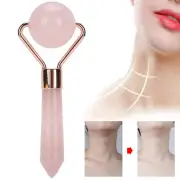 Rose Quartz Face Roller Massager Skin Tightening Lifting AntiWrinkle Facial MAI