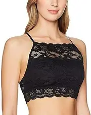 [Generic] Women's Strappy Lace Camisole Tanks Bra Sheer Bustier Cut Out Cami T-Shirt Vest Crop Tops Underwear with Straps