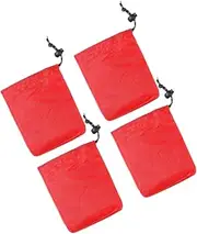 [Abaodam] 4pcs Portable Outdoor Drawstring Storage Bags for Travel Camping Durable Pouches for Organizing Jewelry Cosmetics and Small Items for Valentine and Year Day