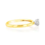 Luminesce Lab Grown 9ct Yellow Gold 1/4 Carat Oval Cut Solitaire Diamond Ring, P
