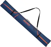 [InduSKY] Ski Bag, Waterproof Full Padded Ski Bag for Air Travel, 900D Polyester Adjustable Length Ski Bag Fit Skis Up to 200cm, Portable Snow Travel Ski Bag with Removable Padded Shoulder Strap