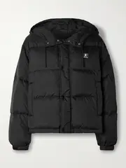 [Sporty & Rich] Sporty & Rich - Dahlia Hooded Quilted Shell Down Jacket - Black - large large Black