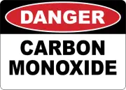 OSHA DANGER: CARBON MONOXIDE| Laminated Vinyl Decal Sticker Label