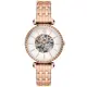 FOSSIL 鏤空機械錶 36mm 女錶 手錶 腕錶 BQ3867 玫瑰金色鋼錶帶(現貨)