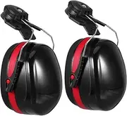 CATIEBYE 1Pair Helmet Attachable Ear Muffs for Construction Industrial Noise Cancelling Headphones with Hard Hat Adapters Hearing Protection for High Noise Environments and Safety