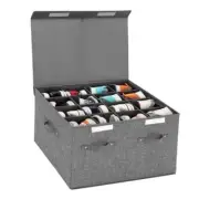 Shoe Storage Organizer for Closet Fits 16 Pairs, Large Shoe Storage Box 1 PACK