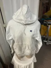 Mens Champion Gray Hoodie Reverse Weave S