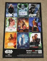 STAR WARS CELEBRATION 2022 TOPPS CARD TRADER ART POSTER 11" x 17"