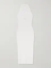 [Balmain] Balmain - Crochet-knit Halterneck Dress - White - FR 42 FR 42 White