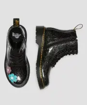 Size 4-Dr. Martens- GLITTER PATENT LEATHER LACE UP BOOTS