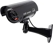 Generic Dummy Security Camera Fake Surveillance for Outdoor Use,Home Simulation Security Camera,Weatherproof Waterproof Dummy Camera, Black