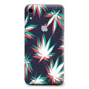Skins Decal Wrap for Apple iPhone XR - 3D Holographic Weed Pot Leaf