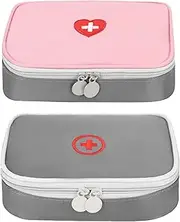 Mini Medical Organizer Bag,Empty Travel First Aid Bag,2Pcs Small First Aid Survival Bag,Small First Aid Bag Empty Emergency Trauma Kit Organizer Bag Mini First Aid Bag Medicine Pills Drug Storage Bag