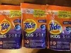 Lot of 3 Bags 3 in 1 Tide Pods | 39 Pods Each | Total 117 Pods | Spring Meadow