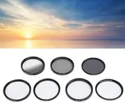 ND UV CPL Filter Set, UV CPL ND8 Soft White Graduated Grey 10X Macro 6 Points Star Filter Set for Photography, Camera Lens Filter Kit, Camera Accessories (55mm)