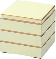 J-Kitchens Excursion Bento Box, Made in Japan, 3-Tier, 7.5 Inches, Saikyokura Shirabuchi Gold, 8.8 x 8.8 x 8.3 inches (22.3 x 22.3 x 21.0 cm)