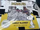 Peanuts Snoopy Large Oversized Soft Plush Family Blanket 108 x 120 inches New!