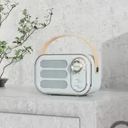 Portable Retro Bluetooth 5.0 Speaker - HIFI Sound, Multi-Function with TF Card, USB & AUX Input(Blue)