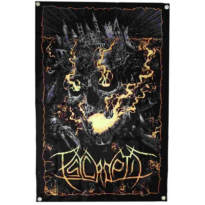 Psycroptic Burning Skull Poster Flag Official Fabric Textile Tapestry Banner New