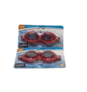 2 Pair Swimgear Tinted Goggles Adult Pink Ages 14 plus Adjustable Head Strap New