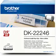 Brother DK-22246 Black on White Thermal Continuous Paper Label Roll (30.48mx103mm)