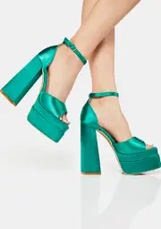 Forest Too Late Now Platform Heels