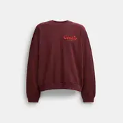 Coach Snake Script Sweatshirt