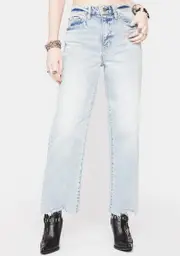 [Daze] For Real Pleaser High Rise Wide Ankle Jeans