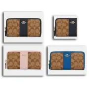 COACH Wallet Accordion Zip in Signature Canvas Brand New W/ Tag "FREE SHIPPING"