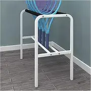 Tennis Court Racquet Storage Rack - Hold 20 Pcs Rackets, Kindergarten/Gym/Basement Small Space Display Holder for Badminton Rackets Guitars, with Sponge Mat,White Hold 20 Pcs Rackets