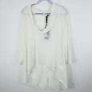 TS Taking Shape Womens Shadow Melrose Top Sz M Nylon Stretch Formal BNWT RRP$90
