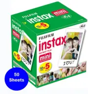 50 Prints Fujifilm Instax Mini Instant Film for LiPlay instax Mini Hybrid Camera