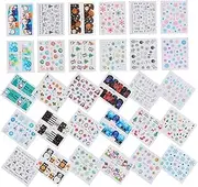 MERRYHAPY Merry Christmas Nail Decals 60pcs Snowflake Xmas Nail Art Stickers for