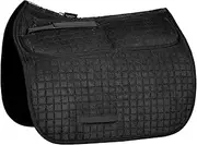 Harrison Howard Diamond Quilted Dressage Saddle Pad Adjustable with 4 Pockets and Foam Inserts with Differentiated Thickness Horse Riding Pad with Added Cushioning and Comfort