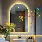 Digital Display Screen LED Bathroom Wall Mirror Bluetooth Speaker Backlit Defog