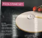 NEW SHARPER IMAGE Pizza Stone Set Includes 13" Pizza Stone, Cutter & Stand